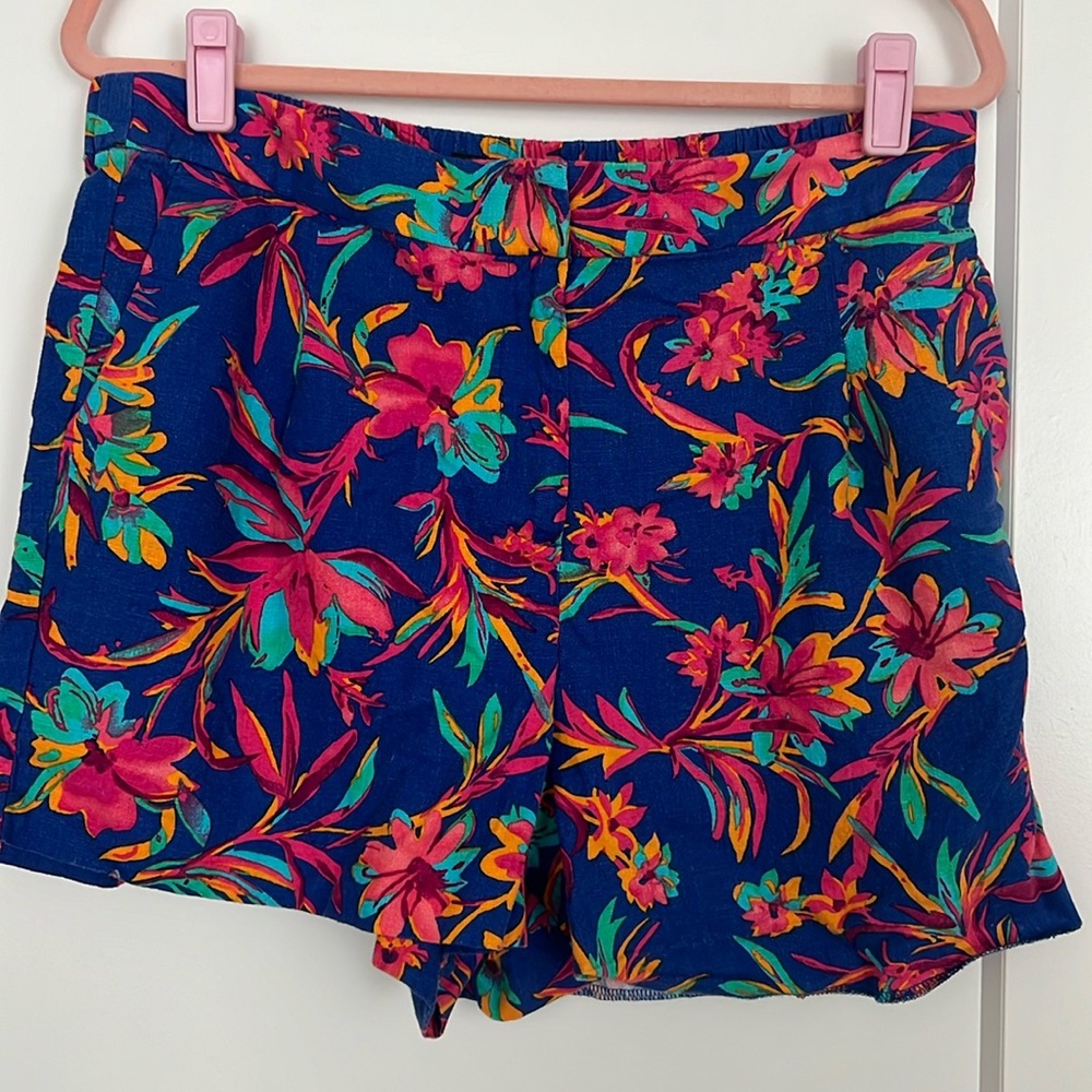 J Crew Linen Shorts, Size 14